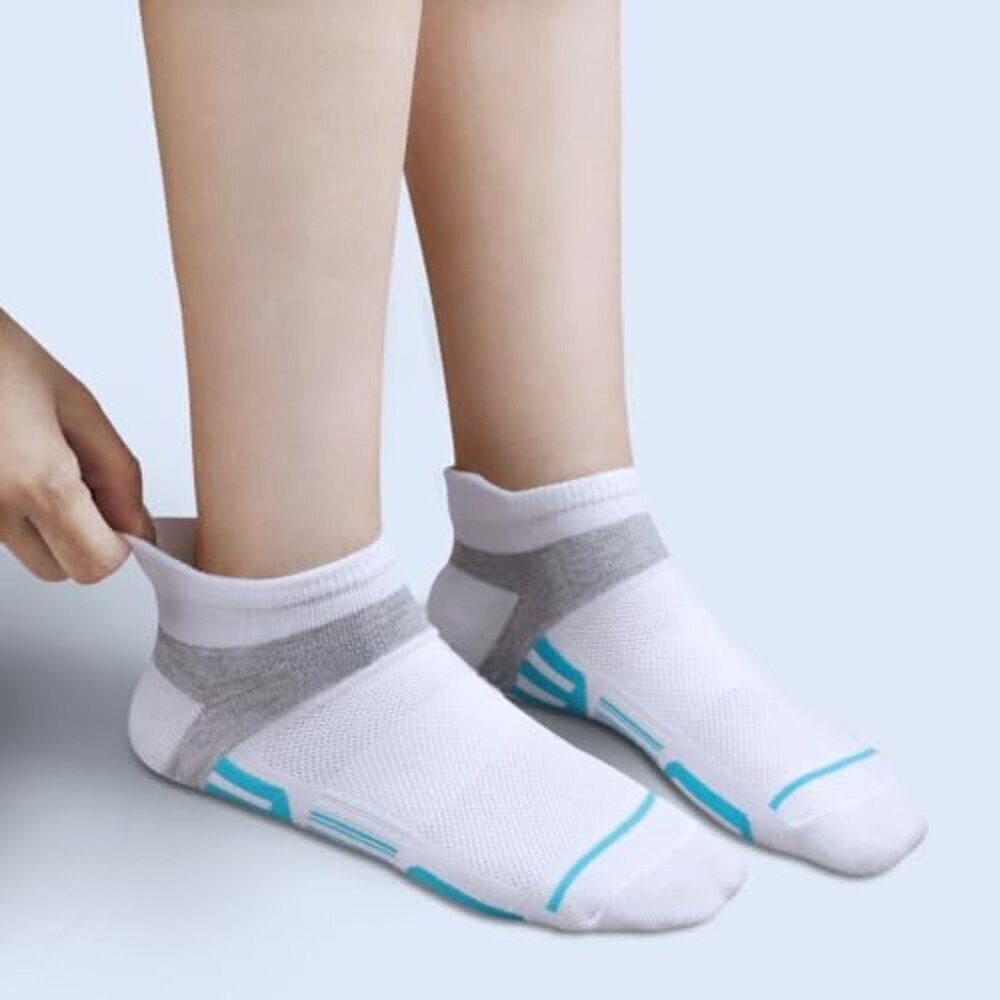 Lightweight Breathable Ankle Socks Arch Support Heel Tab Athletic Casual - Picture 6 of 7